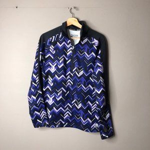 Adidas techfit compression purple half zip sweater